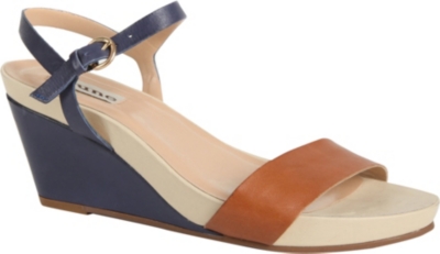 DUNE Gadget leather wedge sandals