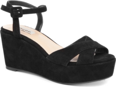 DUNE Granted suede flatform sandals