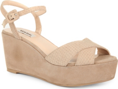 DUNE Granted suede flatform sandals