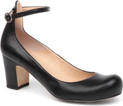 DUNE Agile mid-heel leather courts