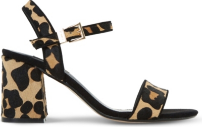 dune wide fit leopard print shoes