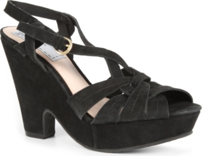 BERTIE Helene suede wedge sandals