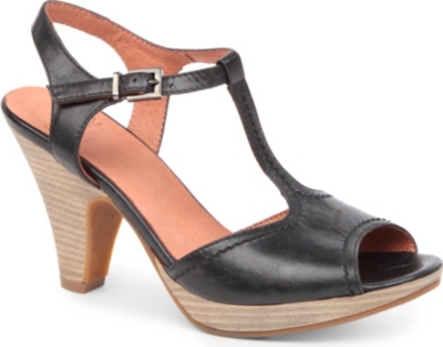 BERTIE Haffie leather slingback sandals