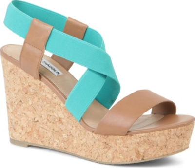 STEVE MADDEN Terror cork wedge sandals