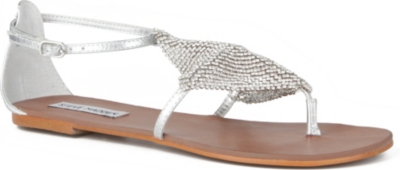 STEVE MADDEN Shineyy metallic diamant&eacute; sandals