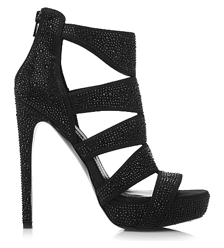 STEVE MADDEN Spycee-R rhinestone-embellished sandals (Black-plain ...