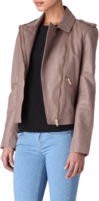 REISS Kara leather jacket