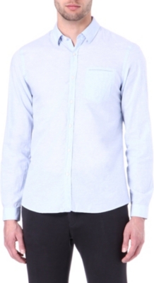 THE KOOPLES SPORT Linen adjusted-fit single-cuff shirt