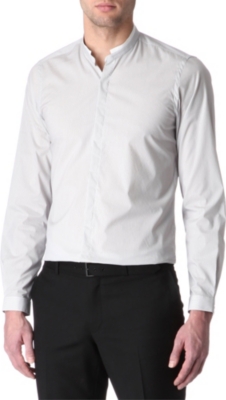 THE KOOPLES Contrast stand-collar single-cuff shirt