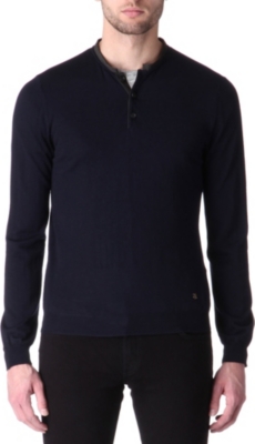 THE KOOPLES Contrast-collar knitted jumper