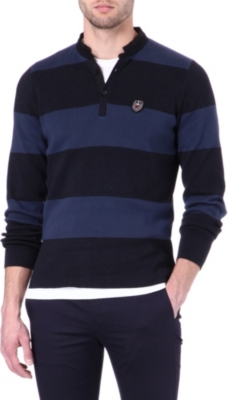 THE KOOPLES SPORT Striped Henley jumper