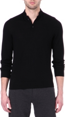 THE KOOPLES SPORT Contrast-collar merino jumper