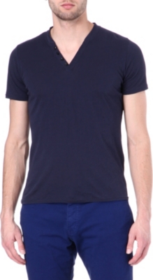 THE KOOPLES SPORT V-neck Henley t-shirt