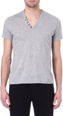 THE KOOPLES SPORT V-neck Henley t-shirt