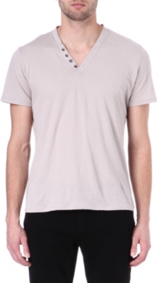 THE KOOPLES SPORT V-neck Henley t-shirt