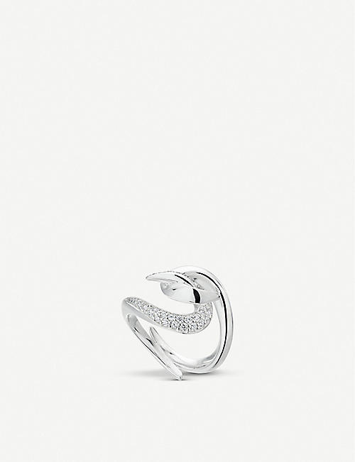 SHAUN LEANE: Hook sterling silver and diamond ring
