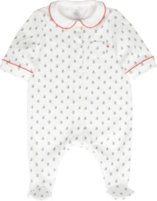 PETIT BATEAU Floral baby-grow newborn-24 months