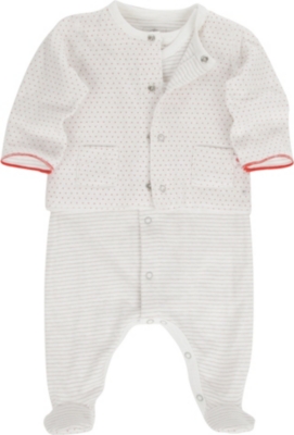PETIT BATEAU Two-piece baby-grow and jacket newborn-12 months