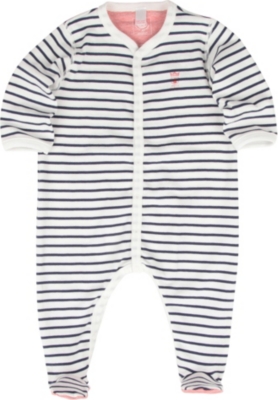 PETIT BATEAU Striped sleepsuit 0-24 months