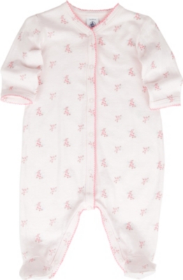 PETIT BATEAU Floral baby-grow newborn-24 months