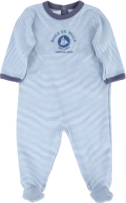 PETIT BATEAU Striped sleepsuit newborn-24 months