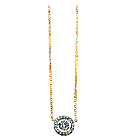 ASTLEY CLARKE   Mini Icon Aura 14ct yellow gold and diamond pendant necklace