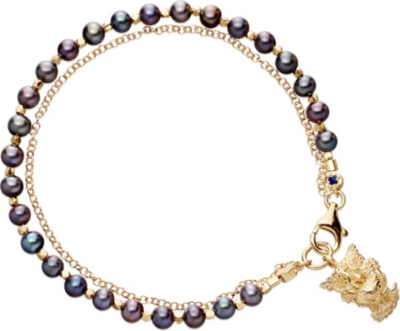 ASTLEY CLARKE Pearls of Wisdom peacock-seed friendship bracelet
