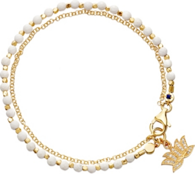ASTLEY CLARKE Lotus white agate friendship bracelet