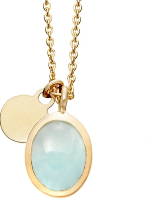 ASTLEY CLARKE Milky Aquamarine cadenza pendant necklace