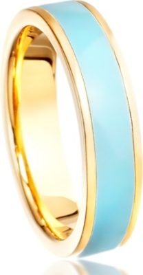 ASTLEY CLARKE Enamel 18ct gold vermeil ring