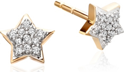 ASTLEY CLARKE Diamond Star 14ct gold stud earrings