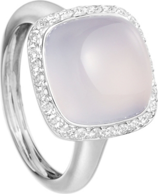ASTLEY CLARKE White gold blue chalcedony ring