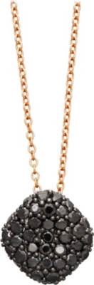 ASTLEY CLARKE Black diamond pillow pendant necklace
