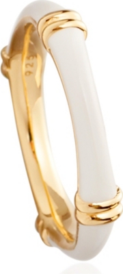 ASTLEY CLARKE Bamboo 18ct gold vermeil ring