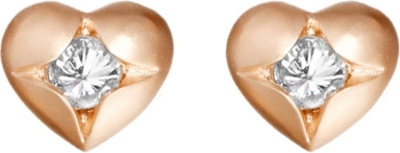 ASTLEY CLARKE Delilah 14ct rose gold heart stud earrings