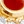 Gold with red