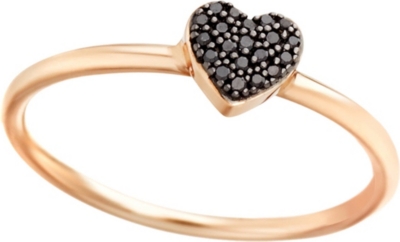 ASTLEY CLARKE 'A Little Love' 14 carat black diamond ring