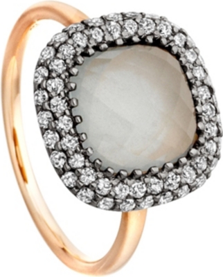 ASTLEY CLARKE Connie 18ct rose gold aquamarine ring