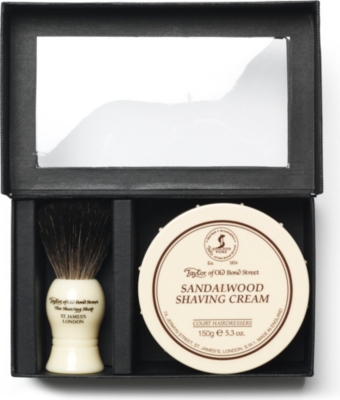 TAYLOR OF OLD BOND STREET Pure Badger luxury brush and cream gift set