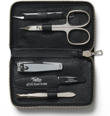 TAYLOR OF OLD BOND STREET Manicure set in leather case