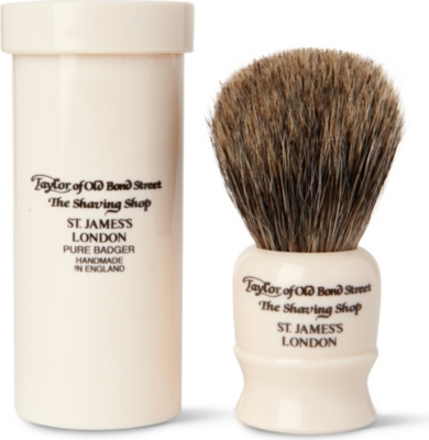 TAYLOR OF OLD BOND STREET Pure Badger travel shaving brush