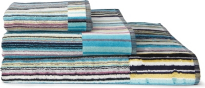 MISSONI HOME Jazz towels blue