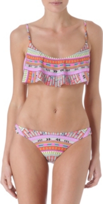 MARA HOFFMAN Rainbow crop-top bikini