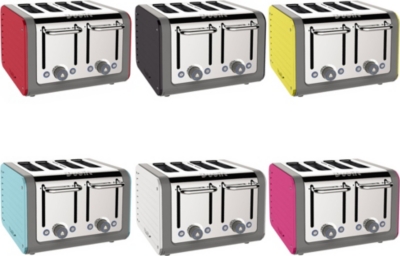 DUALIT Architect four-slice toaster with interchangable colour panels