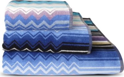 MISSONI HOME Giacomo towels blue