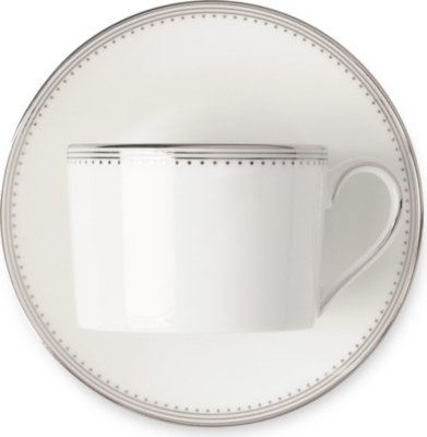 VERA WANG @ WEDGWOOD Grosgrain teacup and saucer
