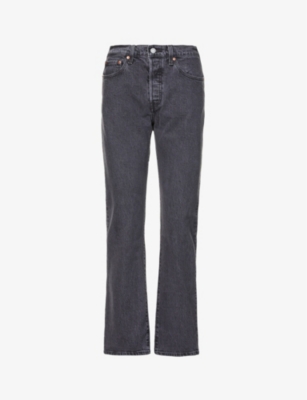501 cropped straight high-rise jeans(8501404)