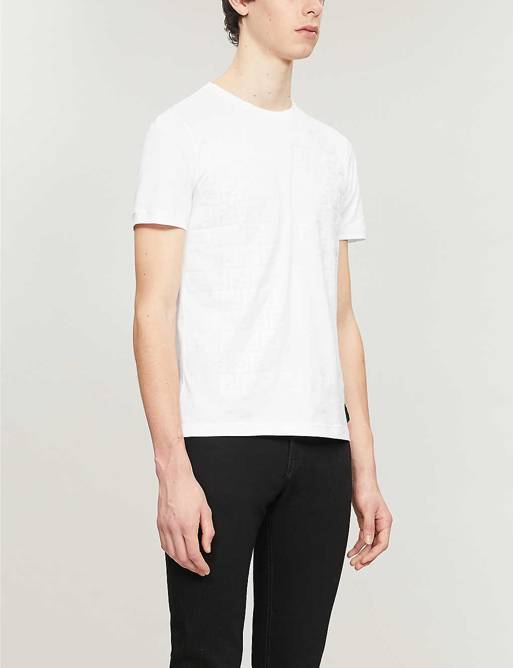 Brand-appliqué crewneck cotton-jersey T-shirt(8551818)