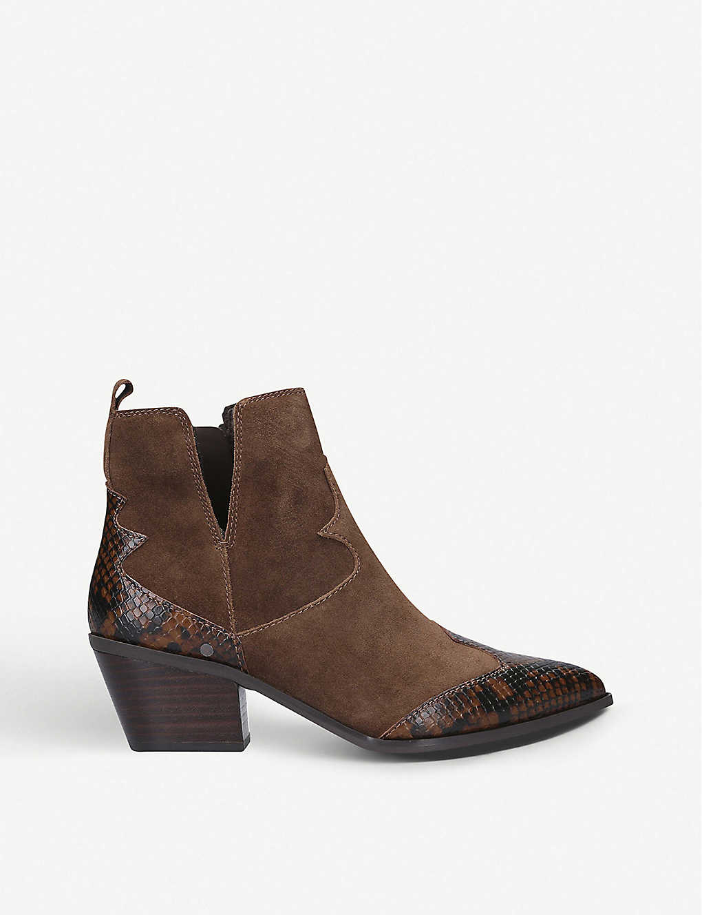 Mersey croc-embossed suede ankle boots(8653164)