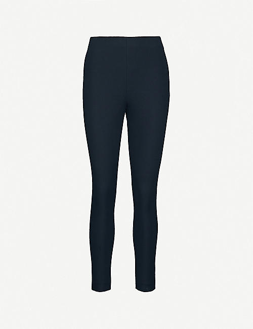 WHISTLES: Tapered high-rise stretch-jersey trousers